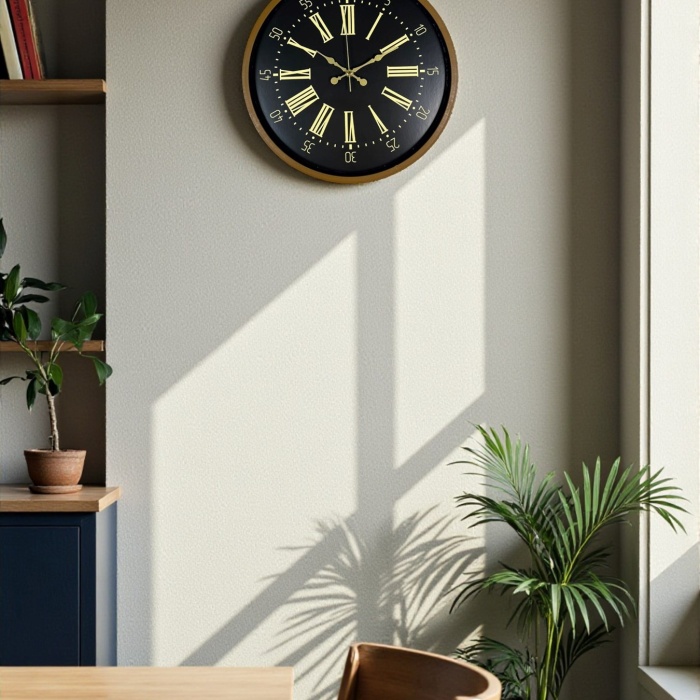 Biyomak® 36 Cm Kahverengi Duvar Saati