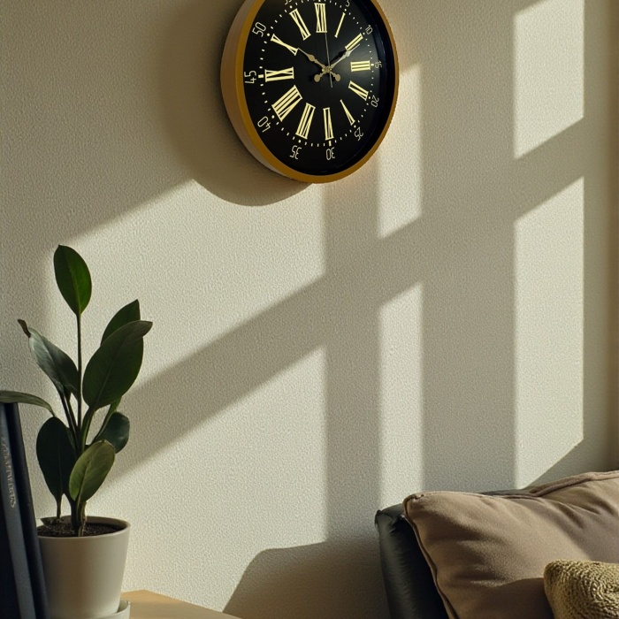 Biyomak® 36 Cm Kahverengi Duvar Saati