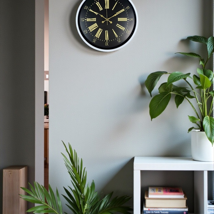 Biyomak® 36 Cm Beyaz Dekoratif Duvar Saati