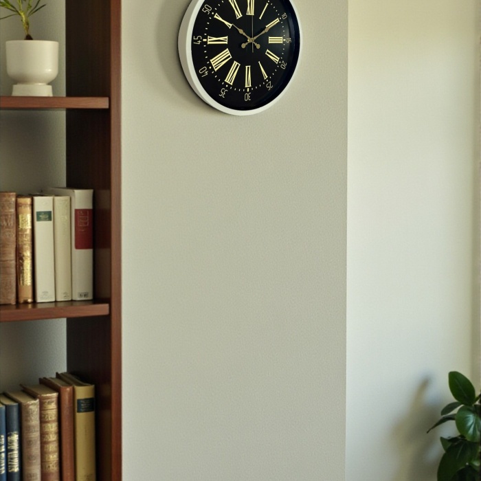 Biyomak® 36 Cm Krem Dekoratif Duvar Saati