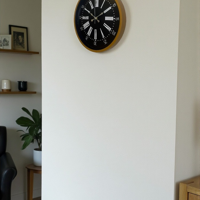 Biyomak® 36 Cm Kahverengi Dekoratif Duvar Saati