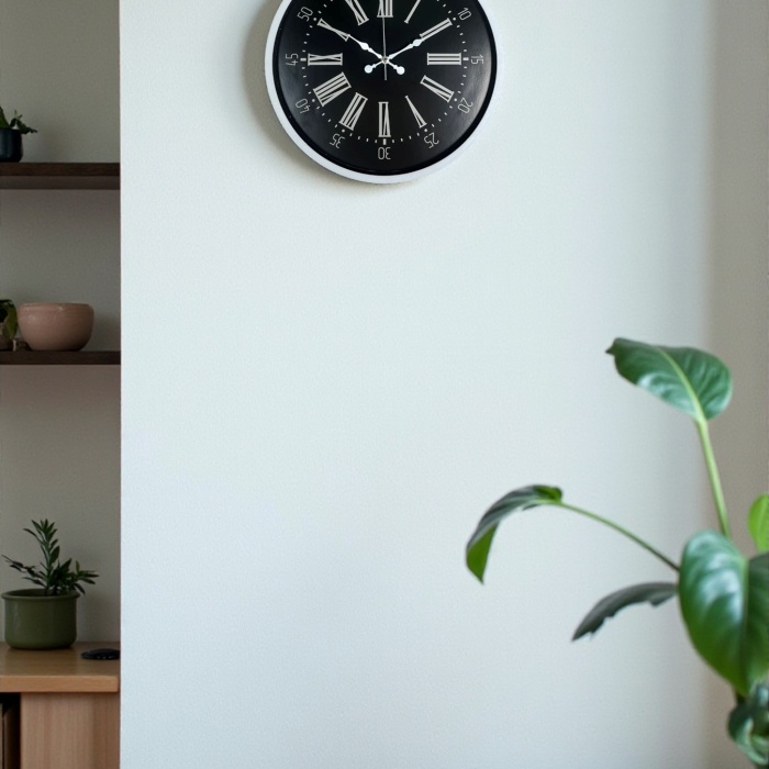 Biyomak® 36 Cm Beyaz Dekoratif Duvar Saati