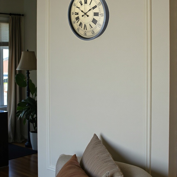 Biyomak® 36 Cm Gri Dekoratif Duvar Saati