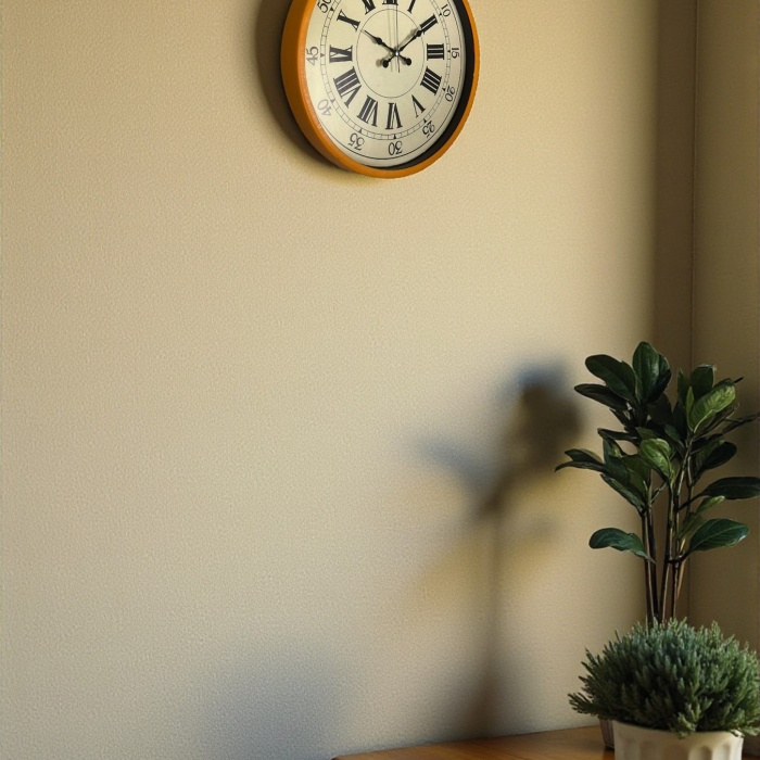 Biyomak® 36 Cm Turuncu Dekoratif Duvar Saati