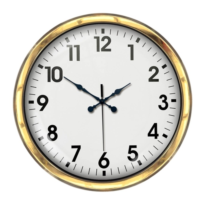 Biyomak® 40 Cm Gold Lüks Duvar Saati