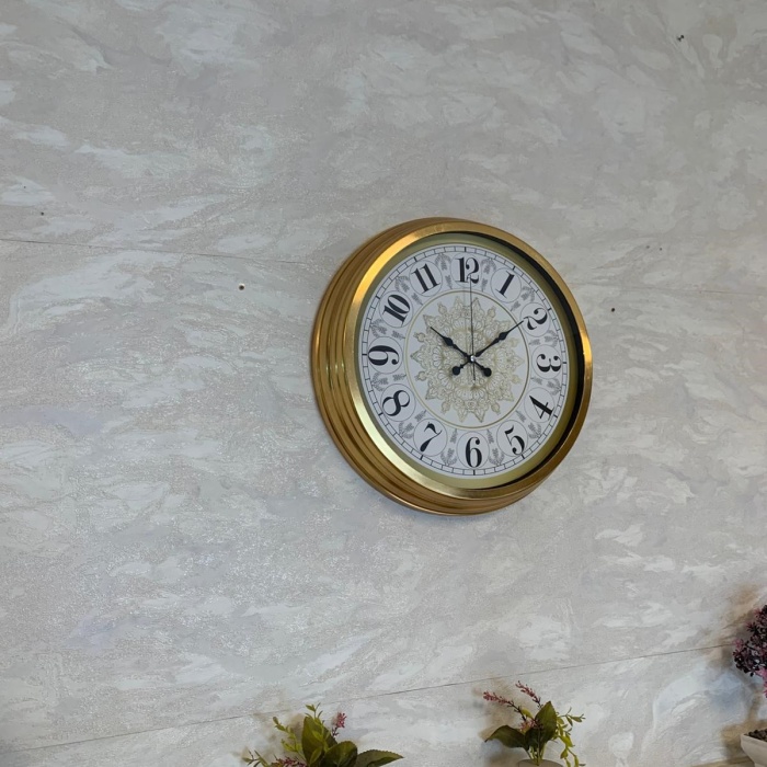 Biyomak® 40 Cm Gold Lüks Duvar Saati
