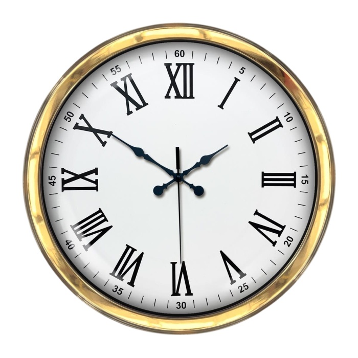 Biyomak® 40 Cm Gold Lüks Duvar Saati