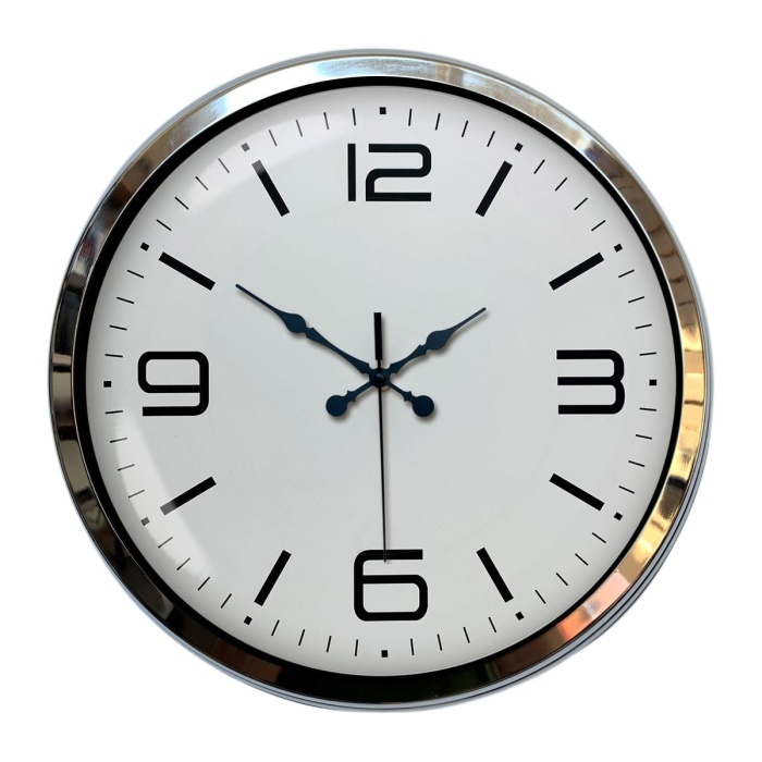 Biyomak® 40 Cm Krom Elegance Duvar Saati