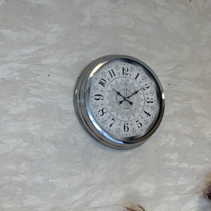 Biyomak® 40 Cm Krom Elegance Duvar Saati