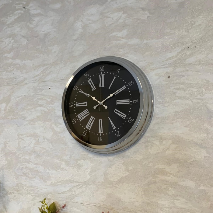 Biyomak® 40 Cm Krom Elegance Duvar Saati