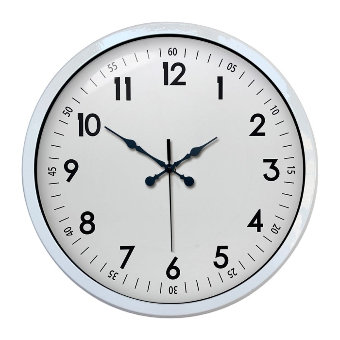 Biyomak® 40 Cm Beyaz Klasik Duvar Saati