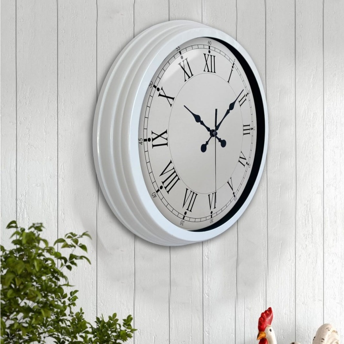Biyomak® 40 Cm Beyaz Klasik Duvar Saati