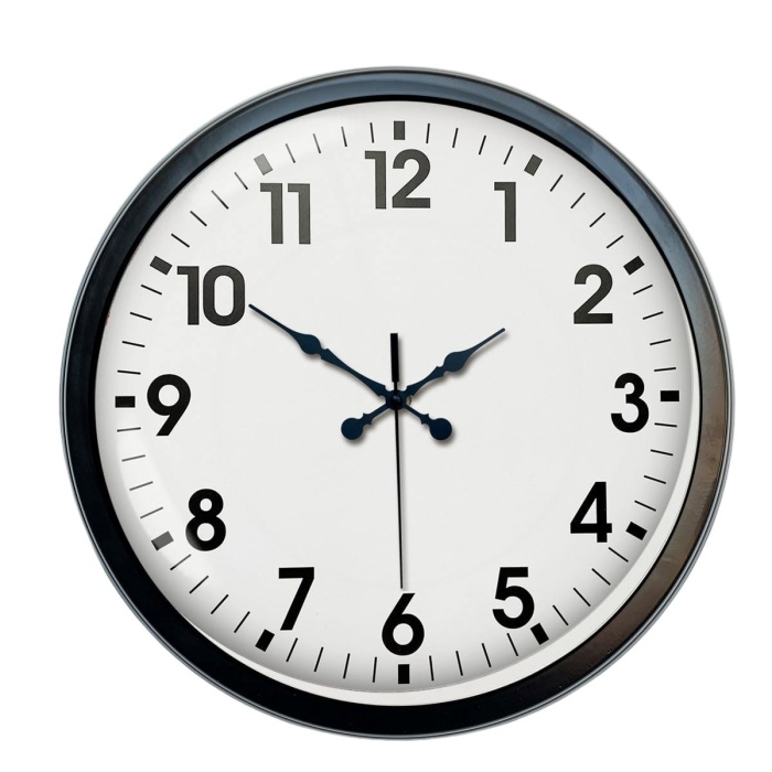 Biyomak® 40 Cm Siyah Şık Duvar Saati