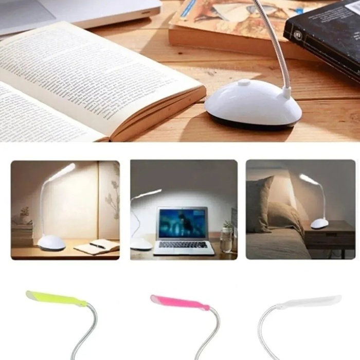 Biyomak® Masa Lambası  Spiral Led  Kitap Okuma Işığı Pilli Model Led Lamba