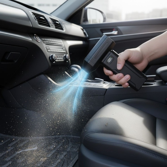 Biyomak® USB Şarjlı Güçlü Hava Üflemeli Toz Temizleyici Araç İçi, Klavye, PC ve Elektronik Cihaz Temizlik Cihazı X8 Jetfan