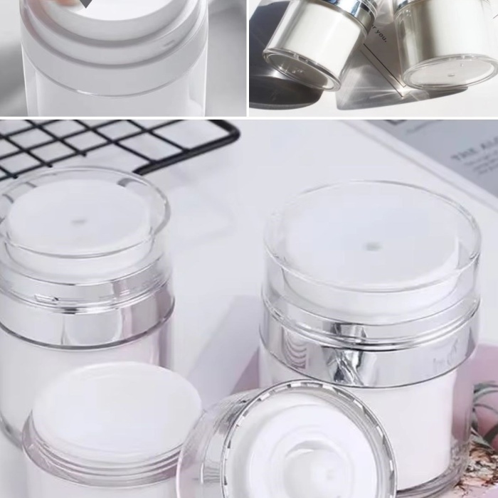 Biyomak® Hava Pompalı Doldurulabilir Vakumlu Krem,Fondoten Sıvı Kozmetik Ürün Şişesi