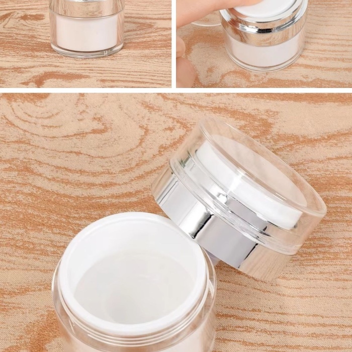 Biyomak® Hava Pompalı Doldurulabilir Vakumlu Krem,Fondoten Sıvı Kozmetik Ürün Şişesi