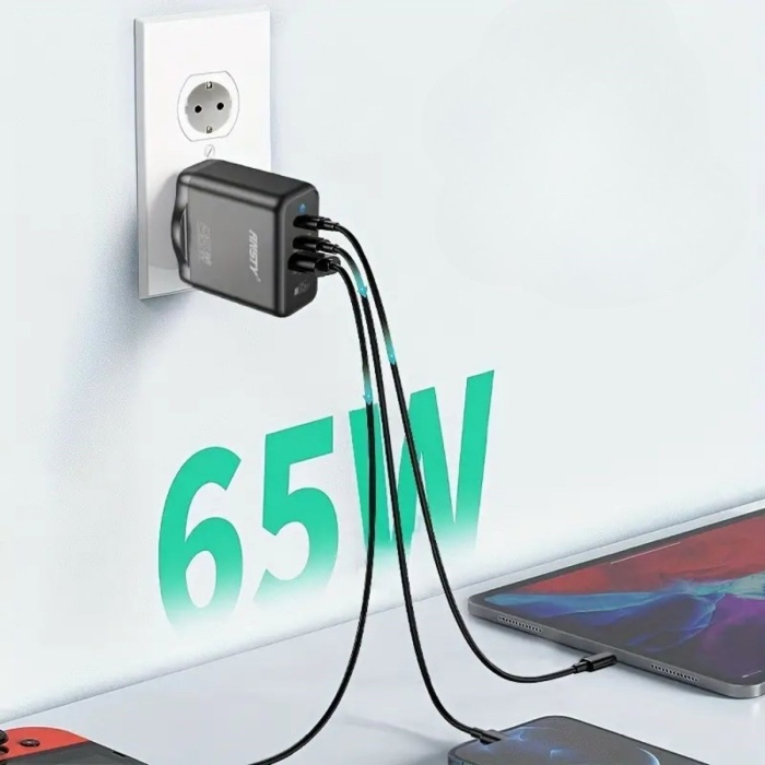 ® 65W Hızlı Şarj Edebilen TYPE C uçlu Şarj Aleti