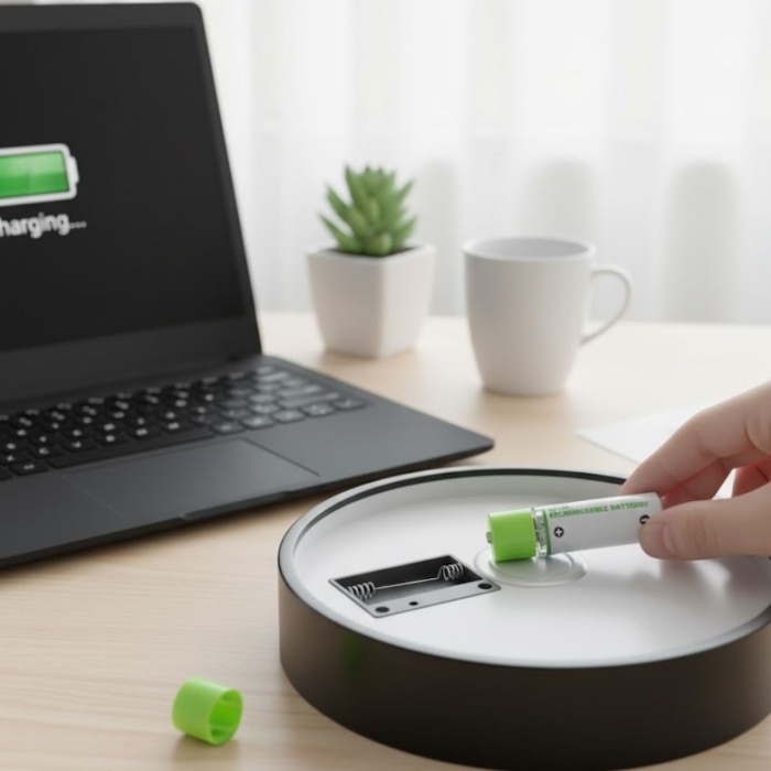 Biyomak® USB Şarjlı 1450mAh AA 1.2V Lityum Kalem Pil – 4lü Set, Tekrar Şarj Edilebilir Uzun Ömürlü Dönüştürülebilir Batarya