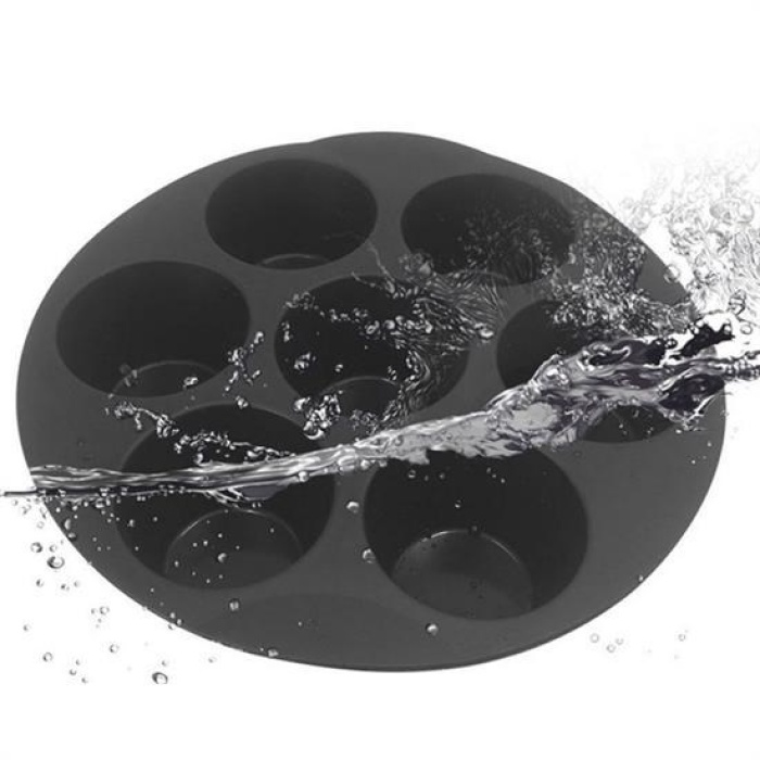 Biyomak® 7 Gözlü Silikon Çok Amaçlı Airfryer Muffin Cupcake Kek ve Çörek Pişirme Kalıbı