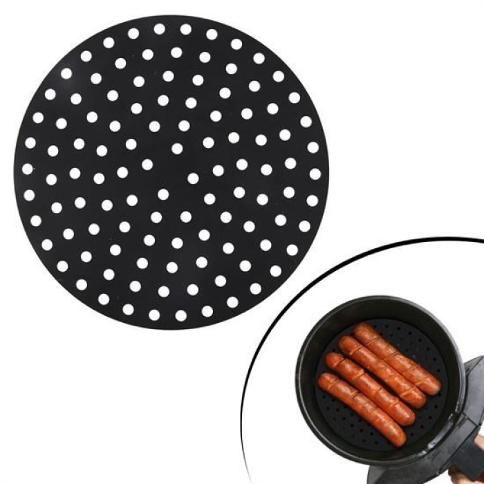 ® Renkli Isıya Dayanıklı Yıkanılabilir Silikon Fırın Ve Airfryer Yuvarlak Pişirme Matı 20 Cm