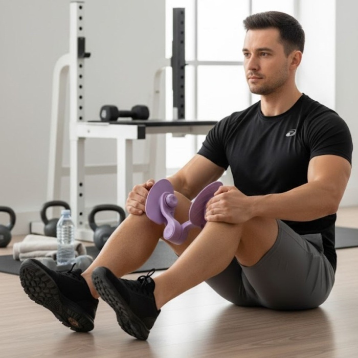 Biyomak® Bacak Arası İncelten Egzersiz Aleti – İç Bacak Sıkılaştırıcı, Pelvik Kas Güçlendirici Plastik Spor Aparatı