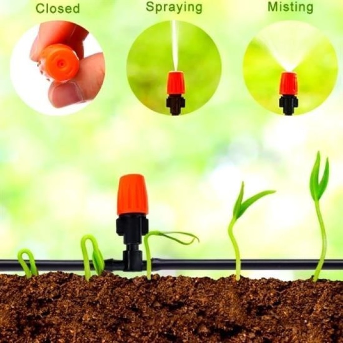 Biyomak® 10 Metre Bahçe Damlama Sulama Sistemi Seti Hortum ve Ek Parçaları