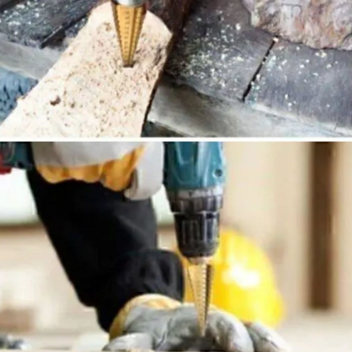 Biyomak® 3 Parça Kademeli Matkap Ucu Paslanmaz Uç Alüminyum Sac Demir Delme Seti