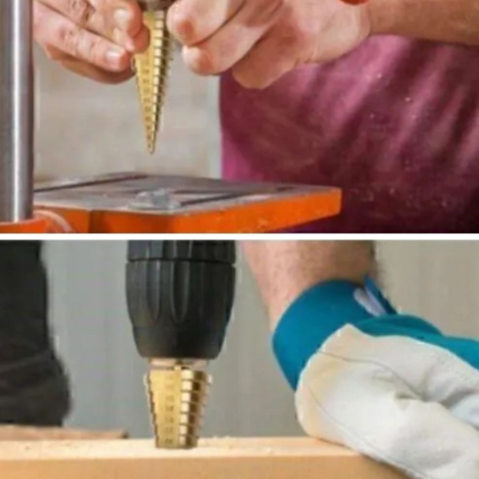 Biyomak® 3 Parça Kademeli Matkap Ucu Paslanmaz Uç Alüminyum Sac Demir Delme Seti