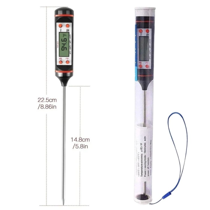 ® Dijital Gıda Termometresi Süt,Et,Yoğurt Mayalama,Mama Derecesi Ölçer Gıda Termometresi