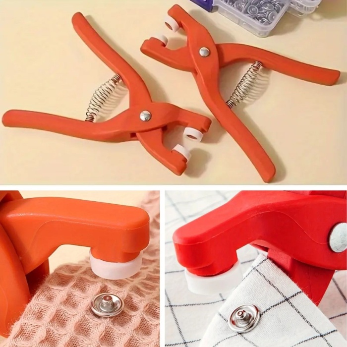 ® Plastik Çıt Çıt Pensi–Kıyafet, Bebek Önlüğü, Gömlek ve Tekstil Ürünleri İçin Çıtçıt Takma Aleti