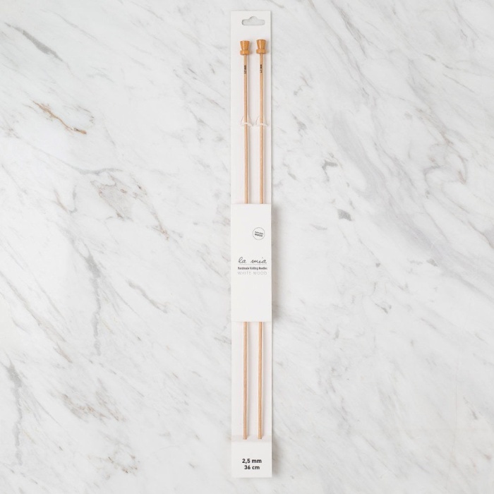 ® La Mia Whitewood 2.5 mm 36 cm Ahşap Örgü Şişi