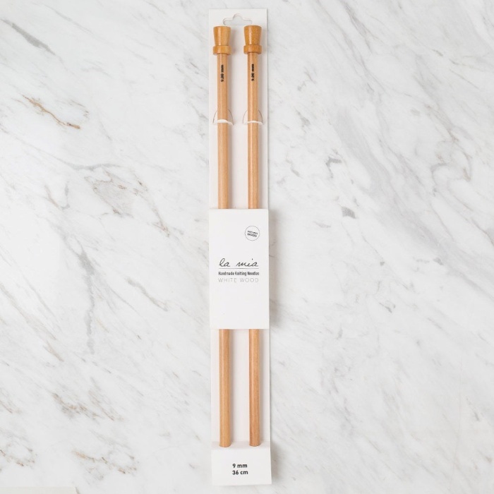 ® La Mia Whitewood 9 mm 36 cm Ahşap Örgü Şişi