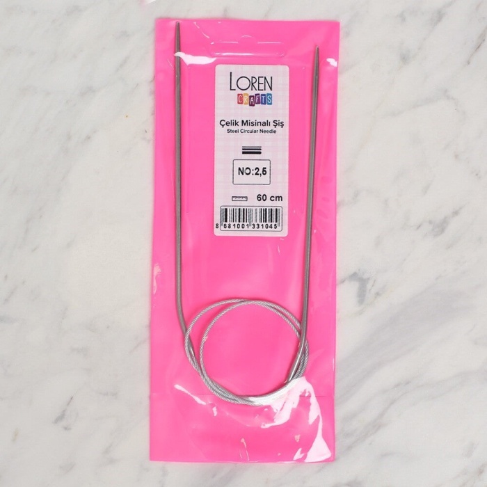 ® LOREN CRAFTS 2,5 MM ÇELİK MİSİNALI ŞİŞ 60 CM