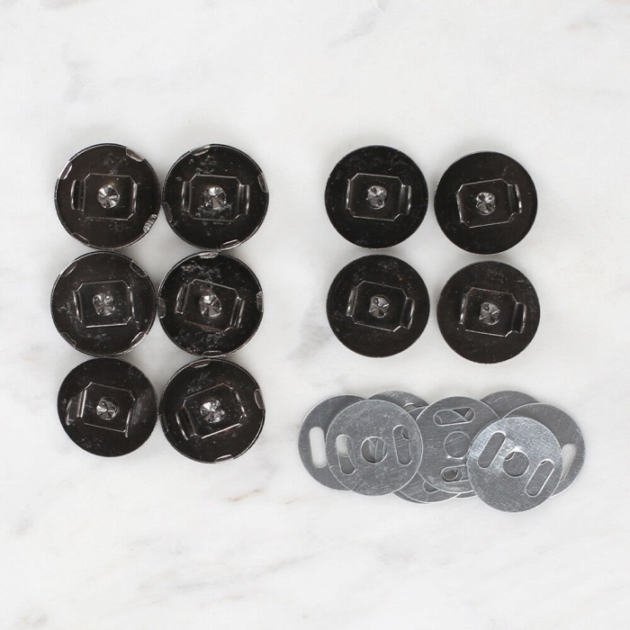 ® Loren Manyetik Antrasit Metal 5li Çıt Çıt