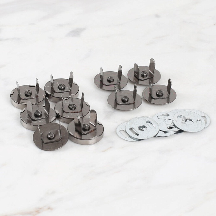 ® Loren Manyetik Antrasit Metal 5li Çıt Çıt