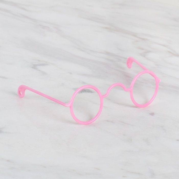 ® Loren Plastik Amigurumi Gözlük Pembe