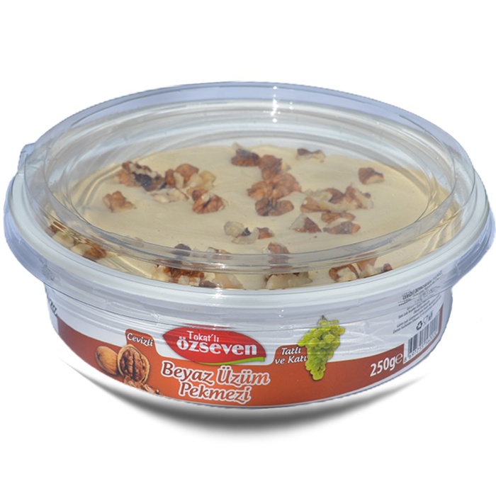 Biyomak® Özseven Beyaz Üzüm Pekmezi 250gr(cevizli)