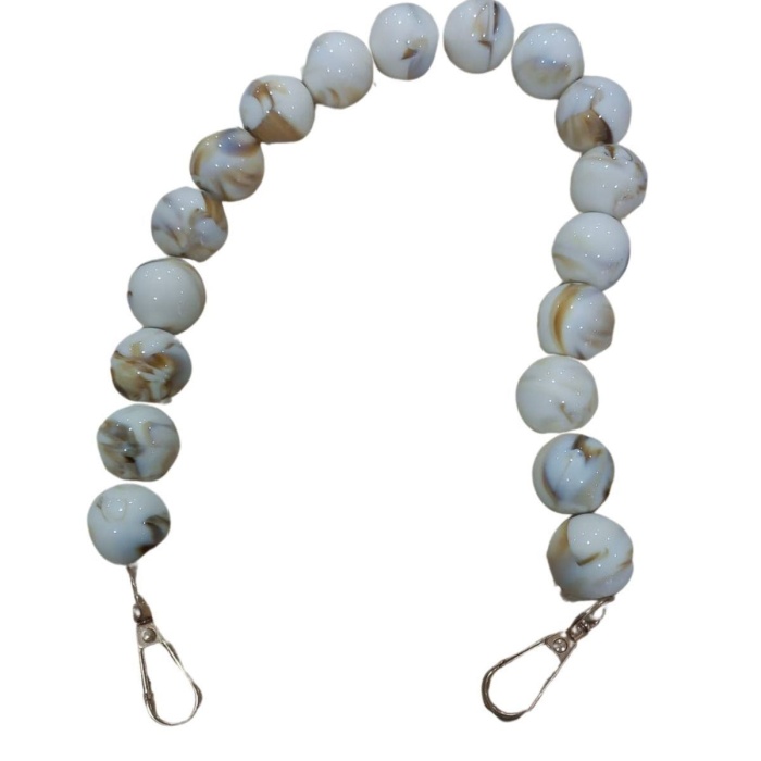 Biyomak® Çanta Askısı 40 cm Akrilik Yuvarlak Krem