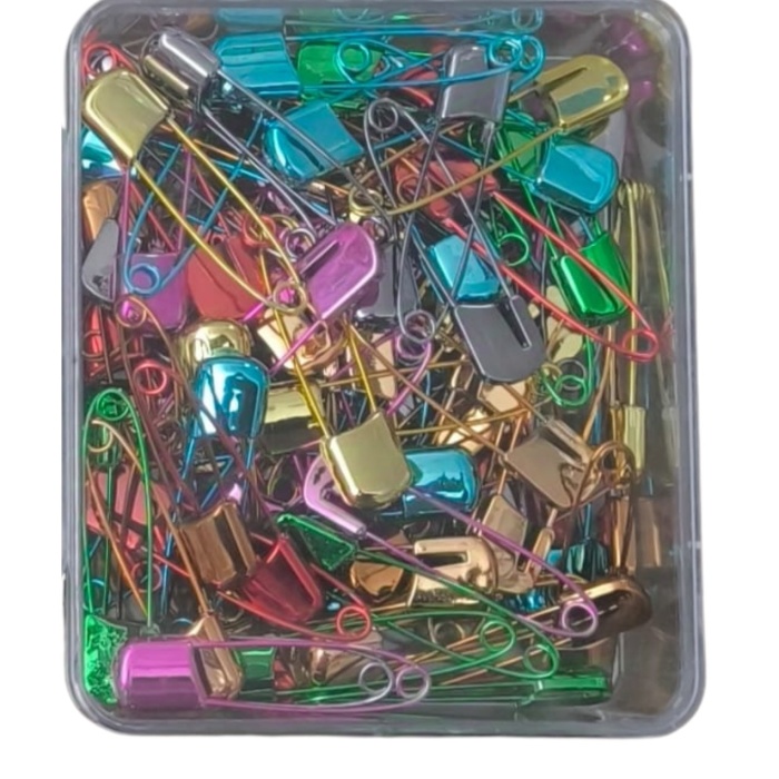 ® Çengelli İğne Kilitli Bebe Renkli Büyük 100 Adet