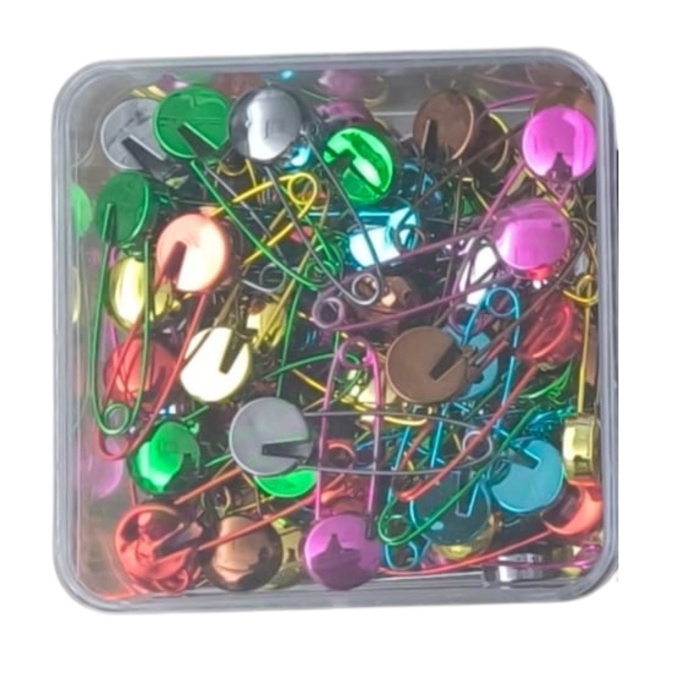 ® Çengelli İğne Kilitli Bebe Renkli Küçük 100 Adet