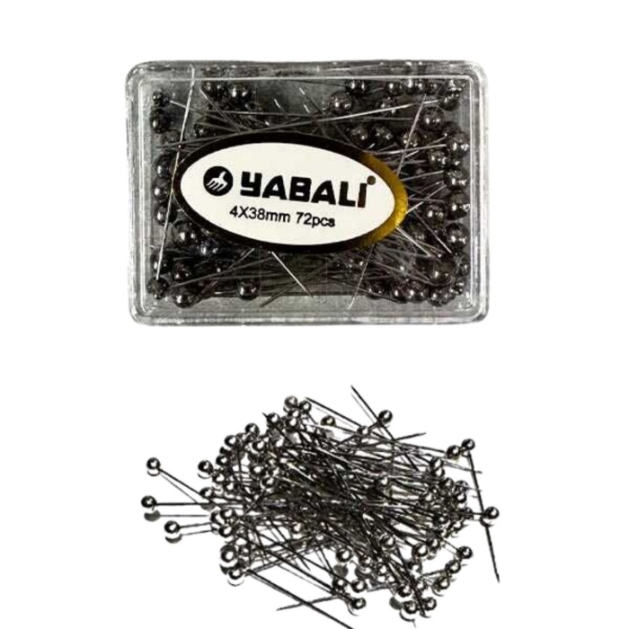 Biyomak® Toplu İğne Siyah 72li 4x38 mm