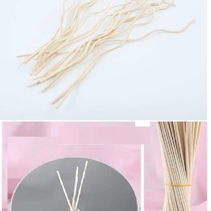 ® Yeni Ürün 3 Adet Dalgalı Model Aromaterapi Dağıtıcı Rattan Sopa- Ev Dekor Şişe - Koku Yağı Ahşap Difüzör Çubuk