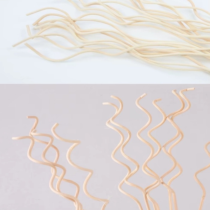 ® Yeni Ürün 3 Adet Dalgalı Model Aromaterapi Dağıtıcı Rattan Sopa- Ev Dekor Şişe - Koku Yağı Ahşap Difüzör Çubuk