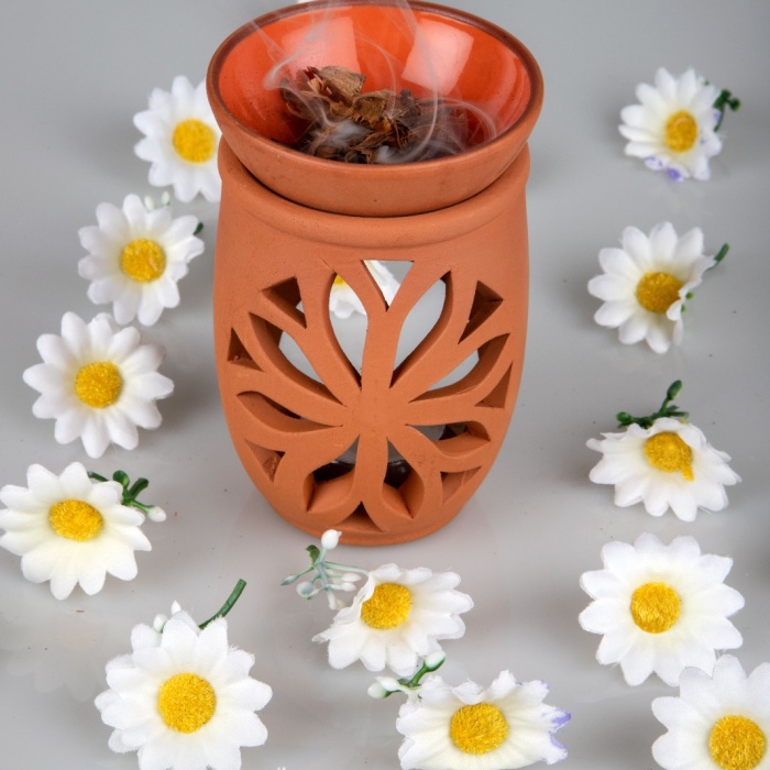 ® Yeni Ürün Lotus Çiçeği  El Yapımı Çömlek Buhurdanlık Tütsülük