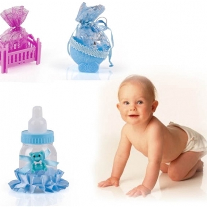 ® Bebek Mevlüt Şekeri 12 Adet Birden - Pembe Beşik