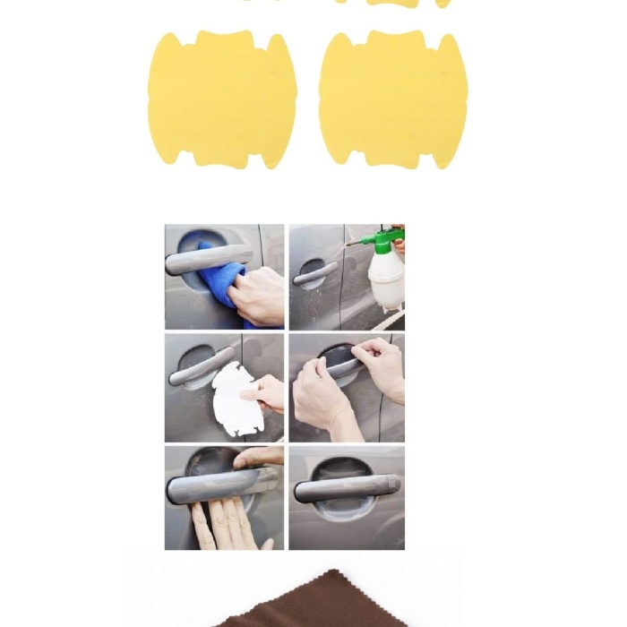 ® 5li Set Araba Kapı Kolu Koruyucu Çizilme Önleyici Şeffaf Sticker Film Koruma Seti