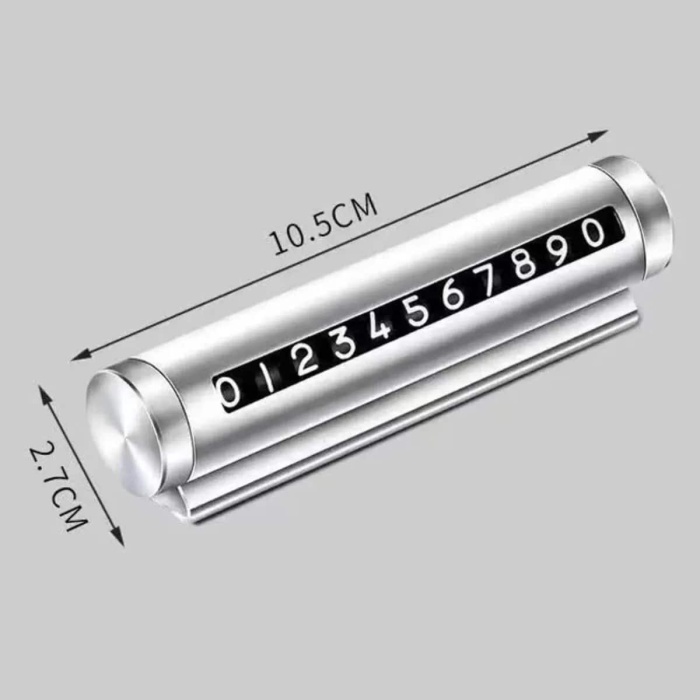 ® Çevirmeli Araç Içi Telefon Numaralık Çevirmeli Alüminyum Oto Park Numaratörü