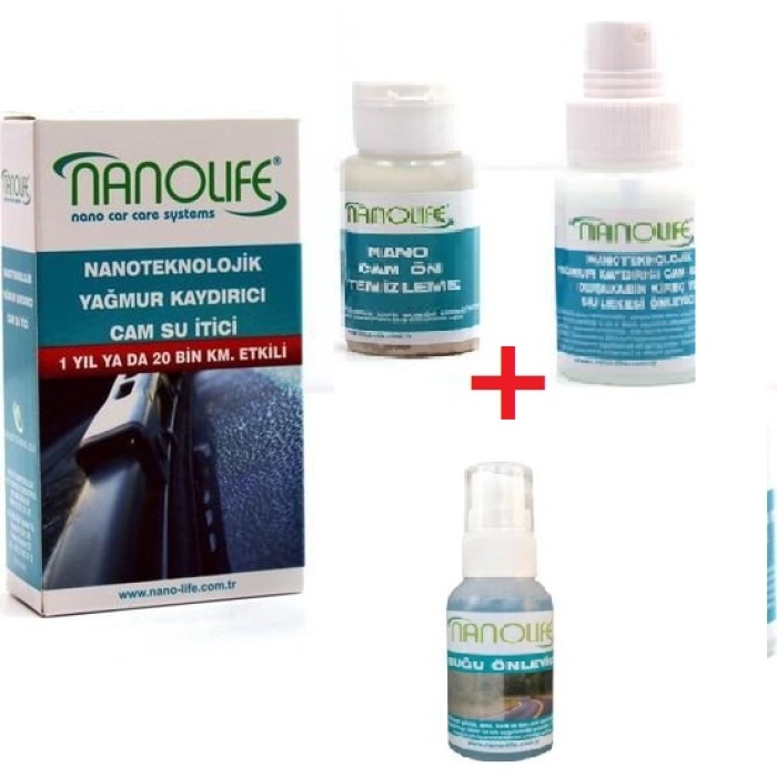 ® 2 Li Set Hidrofobik  Yağmur Kaydırıcı Cam Su İtici - Buğu Önleyici Sprey