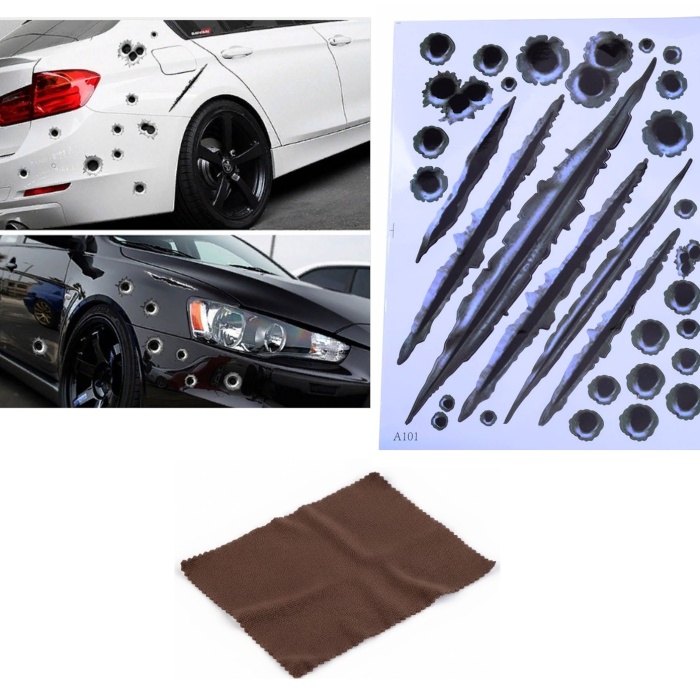 ® Araç Sticker Seti Yara Bere Oto Sticker Yara Şeklinde 3D